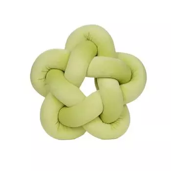 Подушка для спины в скандинавском стиле, ультрамягкая подушка для домашнего декора, однотонная INS DIY, подушка в форме звезды с ручным узлом, шар для офиса, светло-зеленый Stuttg