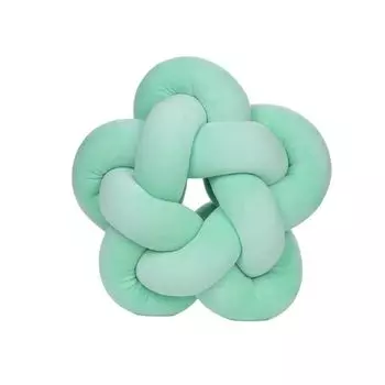 Подушка для спины в скандинавском стиле, ультрамягкая однотонная подушка для домашнего декора, INS, сделай сам, ручной узел, в форме звезды, подушка, шар для офиса, зеленый Stuttg