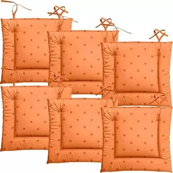 Подушка для стульев Erwin Mller mit Bindebndern 6er-Pack, 38x1x41 см цвет terra