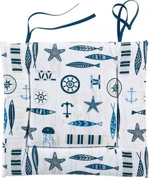 Подушка для стульев Erwin Mller mit Bindeband 208014, 38x3x41 см, синий