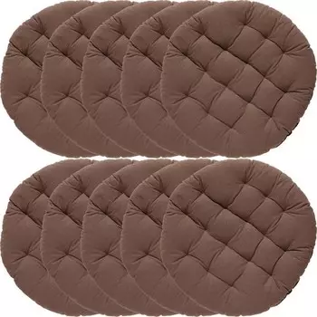 Подушка для стульев REDBEST rund 10er-Pack 200323, 37x1x37 см, коричневый
