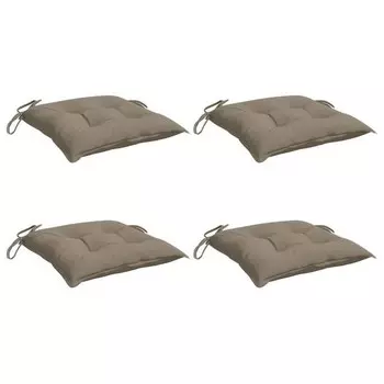 Подушка для стульев vidaXL 3010060-2 (4 шт), 40x7x40 см, серо-коричневый