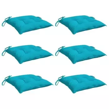 Подушка для стульев vidaXL 3010060-3 (6 шт), 40x7x40 см, бирюзовый