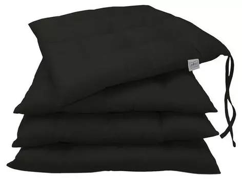 Подушка для стульев Zollner 00000053 4 шт, 40x3x40 см, черный