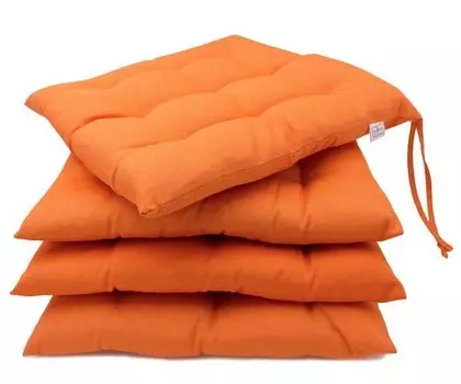 Подушка для стульев Zollner 00000053 4 шт, 40x3x40 см, оранжевый