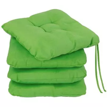 Подушка для стульев Zollner 00000250 4 шт, 38x6x38 см, темно-зеленый