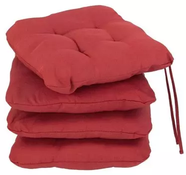 Подушка для стульев Zollner 00000250 4 шт, 38x6x38 см, красный