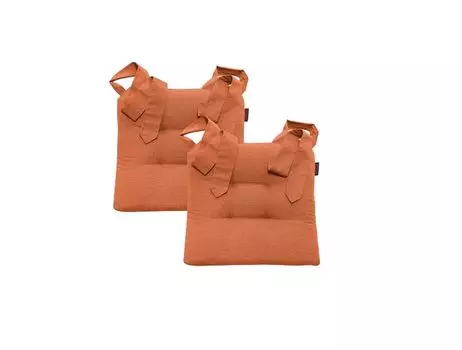Подушка для стула Fino, подушка для сиденья, подушка для галстука-бабочки, подушка для стула, стулья из ротанга, очень толстые стулья для столовой, набор из 2 шт. - серый Magma - Heimtex, оранжевый