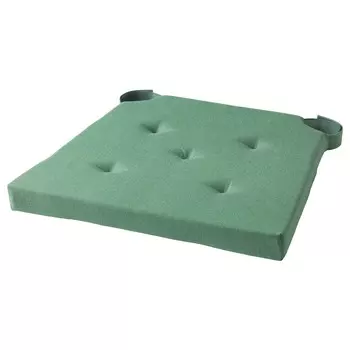 Подушка для стула Ikea Justina, 42/35x40x4 см, зеленый