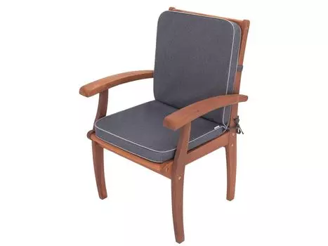 Подушка для стула SC со спинкой, подушка для садового стула, чехол для стула со спинкой, подушка для садовых, кухонных и гостиных стульев. - Спинка 52х49см - Сиденье 49х47см - Цвет ясеня Sales Core, синий