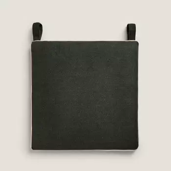 Подушка для стула Zara Home Linen, темно-зеленый