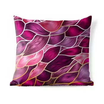 Подушка для улицы MuchoWow - Абстрактный фон с фиолетовым и золотым - 45x45 см - Устойчивость к атмосферным воздействиям - Подушка для отдыха - Чехлы для подушек - Декоративные чехлы для подушек - Декоративные чехлы для подушек, мультиколор