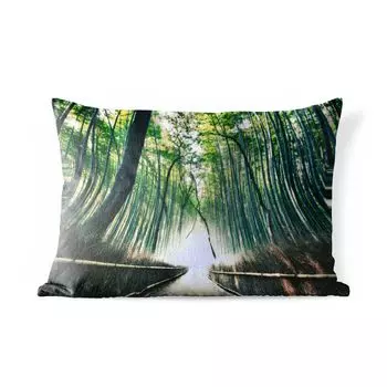 Подушка для улицы MuchoWow - Бамбуковый лес в Арасияме, Япония - 60x40 см - Устойчивость к атмосферным воздействиям - Подушка для отдыха - Чехлы для подушек - Декоративные чехлы для подушек - Декоративные чехлы для подушек, мультиколор