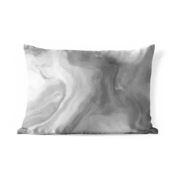 Подушка для улицы MuchoWow - Белый с черным мрамором - 60x40 см - Устойчивость к атмосферным воздействиям - Подушка для отдыха - Чехлы для подушек - Декоративные чехлы для подушек - Декоративные чехлы для подушек, мультиколор
