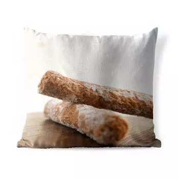 Подушка для улицы MuchoWow — Две замороженные голландские фрикадельки — 60x60 см — Устойчивость к атмосферным воздействиям — Подушка для отдыха — Чехлы для подушек — Декоративные чехлы для подушек — Декоративные чехлы для подушек, мультиколор