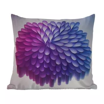 Подушка для улицы MuchoWow — Фиолетовая геометрия из бумаги — 40x40 см — Устойчивость к атмосферным воздействиям — Подушка для отдыха — Чехол на подушку — Хлопчатобумажная ткань — Декоративные наволочки, мультиколор