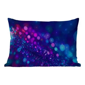 Подушка для улицы MuchoWow — Фиолетовая геометрия с подсветкой — 60x40 см — Устойчивость к атмосферным воздействиям — Подушка для отдыха — Чехлы для подушек — Декоративные чехлы для подушек — Декоративные чехлы для подушек, мультиколор