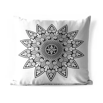 Подушка для улицы MuchoWow - Форма цветка мандалы - 50x50 см - Устойчивость к атмосферным воздействиям - Подушка для отдыха - Чехол на подушку - Хлопчатобумажная ткань - Декоративные чехлы на подушки, мультиколор
