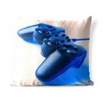 Подушка для улицы MuchoWow — Игровой контроллер — Синий — 60x60 см — Защита от атмосферных воздействий — Подушка для отдыха — Чехлы для подушек — Декоративные чехлы для подушек — Декоративные чехлы для подушек, мультиколор