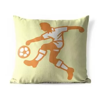 Подушка для улицы MuchoWow — Изображение человека, играющего в футбол — Мальчики — Девочки — Дети — 45x45 см — Всепогодные — Подушки для отдыха — Чехлы для подушек — Декоративные чехлы для подушек — Декоративные чехлы для подушек, мультиколор