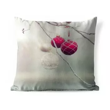 Подушка для улицы MuchoWow - Крупный план разноцветных шариков в ледяной день - 60x60 см - Устойчивость к атмосферным воздействиям - Подушки для отдыха - Чехлы для подушек - Декоративные чехлы для подушек - Декоративные чехлы для подушек, мульти...