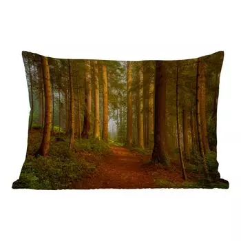 Подушка для улицы MuchoWow - Лес - Природа - Деревья - Пейзаж - Листва - 50x30 см - Устойчивость к атмосферным воздействиям - Подушка для отдыха - Чехол на подушку - Хлопчатобумажная ткань - Декоративные наволочки, мультиколор