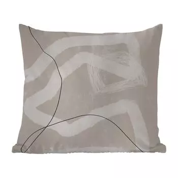 Подушка для улицы MuchoWow - Линия - Абстракция - Дизайн - 45x45 см - Устойчивость к атмосферным воздействиям - Подушка для отдыха - Чехлы для подушек - Декоративные чехлы для подушек - Декоративные чехлы для подушек, мультиколор