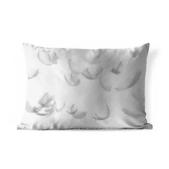 Подушка для улицы MuchoWow - Маленькие перья в качестве фона - 60x40 см - Устойчивость к атмосферным воздействиям - Подушка для отдыха - Чехлы для подушек - Декоративные чехлы для подушек - Декоративные чехлы для подушек, мультиколор