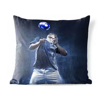 Подушка для улицы MuchoWow — Одаренный футболист — 40x40 см — Устойчивость к атмосферным воздействиям — Подушка для отдыха — Чехол на подушку — Хлопчатобумажная ткань — Декоративные чехлы на подушки, мультиколор