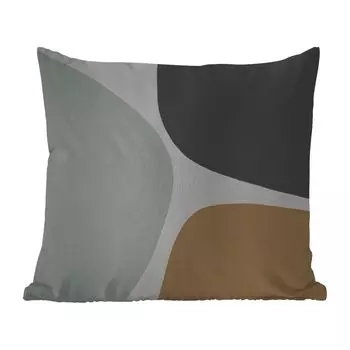 Подушка для улицы MuchoWow - пастель - минимализм - дизайн - 40x40 см - защита от атмосферных воздействий - подушка для отдыха - чехол на подушку - хлопчатобумажная ткань - декоративные чехлы на подушки, мультиколор