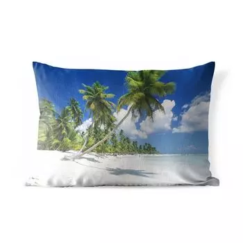 Подушка для улицы MuchoWow - Пляж - Пальма - Тропический - 60x40 см - Устойчивость к атмосферным воздействиям - Подушка для отдыха - Чехлы для подушек - Декоративные чехлы для подушек - Декоративные чехлы для подушек, мультиколор