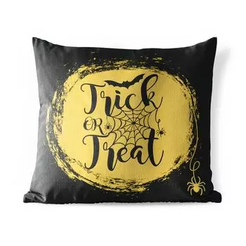 Подушка для улицы MuchoWow - Полнолуние Хэллоуина в иллюстрации - 45x45 см - Устойчивость к атмосферным воздействиям - Подушка для отдыха - Чехлы для подушек - Декоративные чехлы для подушек - Декоративные чехлы для подушек, мультиколор