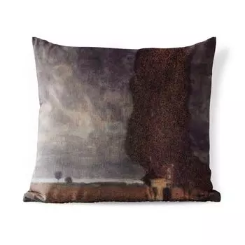 Подушка для улицы MuchoWow — Приближается шторм — Картина Густава Климта — 50x50 см — Устойчивость к атмосферным воздействиям — Подушка для отдыха — Чехол на подушку — Хлопчатобумажная ткань — Декоративные наволочки, мультиколор
