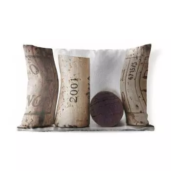 Подушка для улицы MuchoWow - пробка на белом фоне - 60x40 см - атмосферостойкая - подушки для отдыха - чехлы для подушек - декоративные чехлы для подушек - декоративные чехлы для подушек, мультиколор