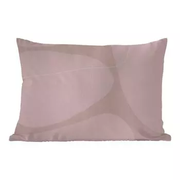 Подушка для улицы MuchoWow - Розовый - Геометрические фигуры - Абстракция - 50x30 см - Устойчивость к атмосферным воздействиям - Подушка для отдыха - Чехол на подушку - Хлопчатобумажная ткань - Декоративные наволочки, мультиколор