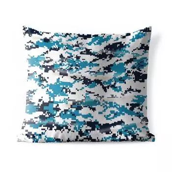Подушка для улицы MuchoWow — Сине-белый камуфляж — 60x60 см — Устойчивость к атмосферным воздействиям — Подушка для отдыха — Чехлы для подушек — Декоративные чехлы для подушек — Декоративные чехлы для подушек, мультиколор