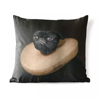 Подушка для улицы MuchoWow - собака - одежда - средневековый - 50x50 см - устойчивая к атмосферным воздействиям - подушка для отдыха - чехол для подушки - хлопчатобумажная ткань - декоративные чехлы для подушек, мультиколор