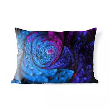 Подушка для улицы MuchoWow - структура перьев - 50x30 см - атмосферостойкая - подушка для отдыха - чехол на подушку - хлопчатобумажная ткань - декоративные чехлы на подушки, мультиколор