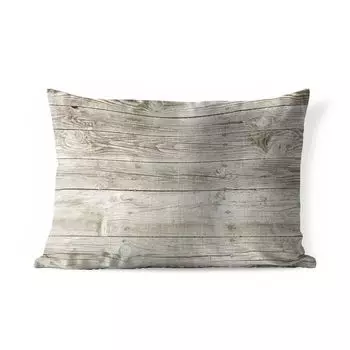 Подушка для улицы MuchoWow - Светлая деревянная стена в качестве фона - 60x40 см - Устойчивость к атмосферным воздействиям - Подушки для отдыха - Чехлы для подушек - Декоративные чехлы для подушек - Декоративные чехлы для подушек, мультиколор