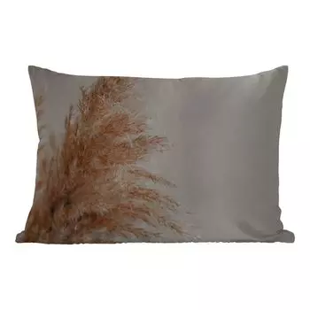 Подушка для улицы MuchoWow - трава - растения - природа - пампасная трава - 50x30 см - защита от атмосферных воздействий - подушка для отдыха - чехол для подушки - хлопчатобумажная ткань - декоративные чехлы для подушек, мультиколор