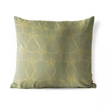 Подушка для улицы MuchoWow - Узор - Роскошь - Зеленый - Золото - 45x45 см - Устойчивость к атмосферным воздействиям - Подушка для отдыха - Чехлы для подушек - Декоративные чехлы для подушек - Декоративные чехлы для подушек, мультиколор