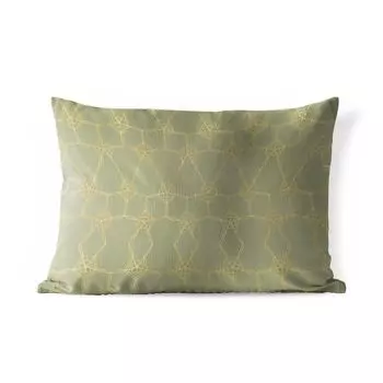 Подушка для улицы MuchoWow - Узор - Зеленый - Золото - Линия - 50x30 см - Устойчивость к атмосферным воздействиям - Подушка для отдыха - Чехол на подушку - Хлопчатобумажная ткань - Декоративные чехлы на подушки, мультиколор