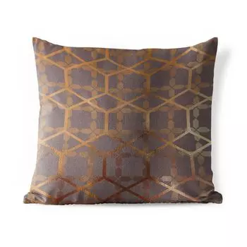 Подушка для улицы MuchoWow - Узор - Золото - Фиолетовый - 45x45 см - Устойчивость к атмосферным воздействиям - Подушка для отдыха - Чехлы для подушек - Декоративные чехлы для подушек - Декоративные чехлы для подушек, мультиколор