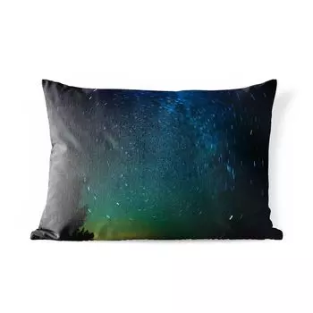 Подушка для улицы MuchoWow - Вихрь Млечного Пути в небе - 60x40 см - Устойчивость к атмосферным воздействиям - Подушка для отдыха - Чехлы для подушек - Декоративные чехлы для подушек - Декоративные чехлы для подушек, мультиколор