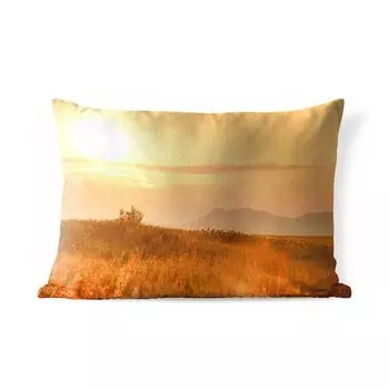 Подушка для улицы MuchoWow — Восход солнца в природном заповеднике — 50x30 см — Устойчивость к атмосферным воздействиям — Подушка для отдыха — Чехол на подушку — Хлопчатобумажная ткань — Декоративные наволочки, мультиколор