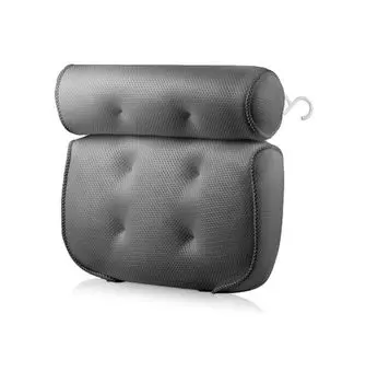 Подушка для ванны, подголовник, серый антрацит - подушка для ванны или гидромассажной ванны - нескользящая, с 6 присосками HomeShopXL