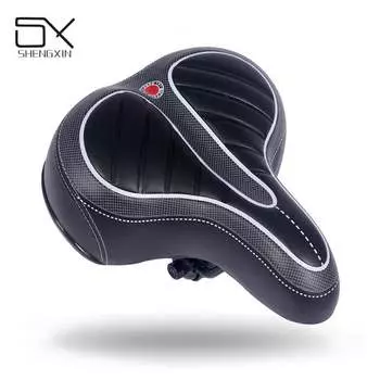 Подушка для велосипедного сиденья SHENGXIN, седло с большой задницей, мягкое велосипедное сиденье, белая дорожная утолщенная весенняя модель
