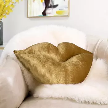 Подушка-губы Sunlit 24 х 12 дюймов, золотой