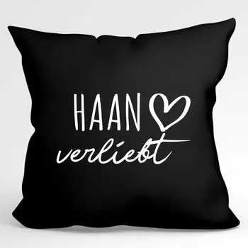 Подушка Haan in love, идея подарка, сувенир на день рождения, рождественская наволочка Hellweg Druckerei