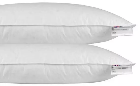 Подушка Homescapes Gnsefeder, 2 шт, 40x15x80 см, белый